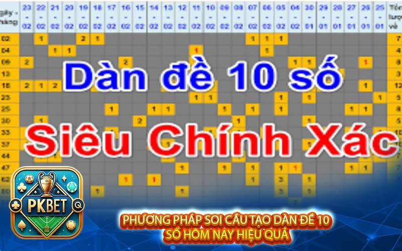 Phương Pháp Soi Cầu Dàn Đề 10 Số Hôm Nay Chính Xác 99%